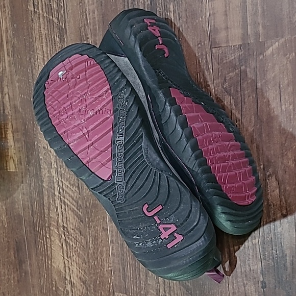 J-41 Gray Black Vegan Textile Upper Faux Fur Jeep Traction Sole Boots Sz 9.5M - Picture 6 of 10